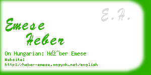 emese heber business card